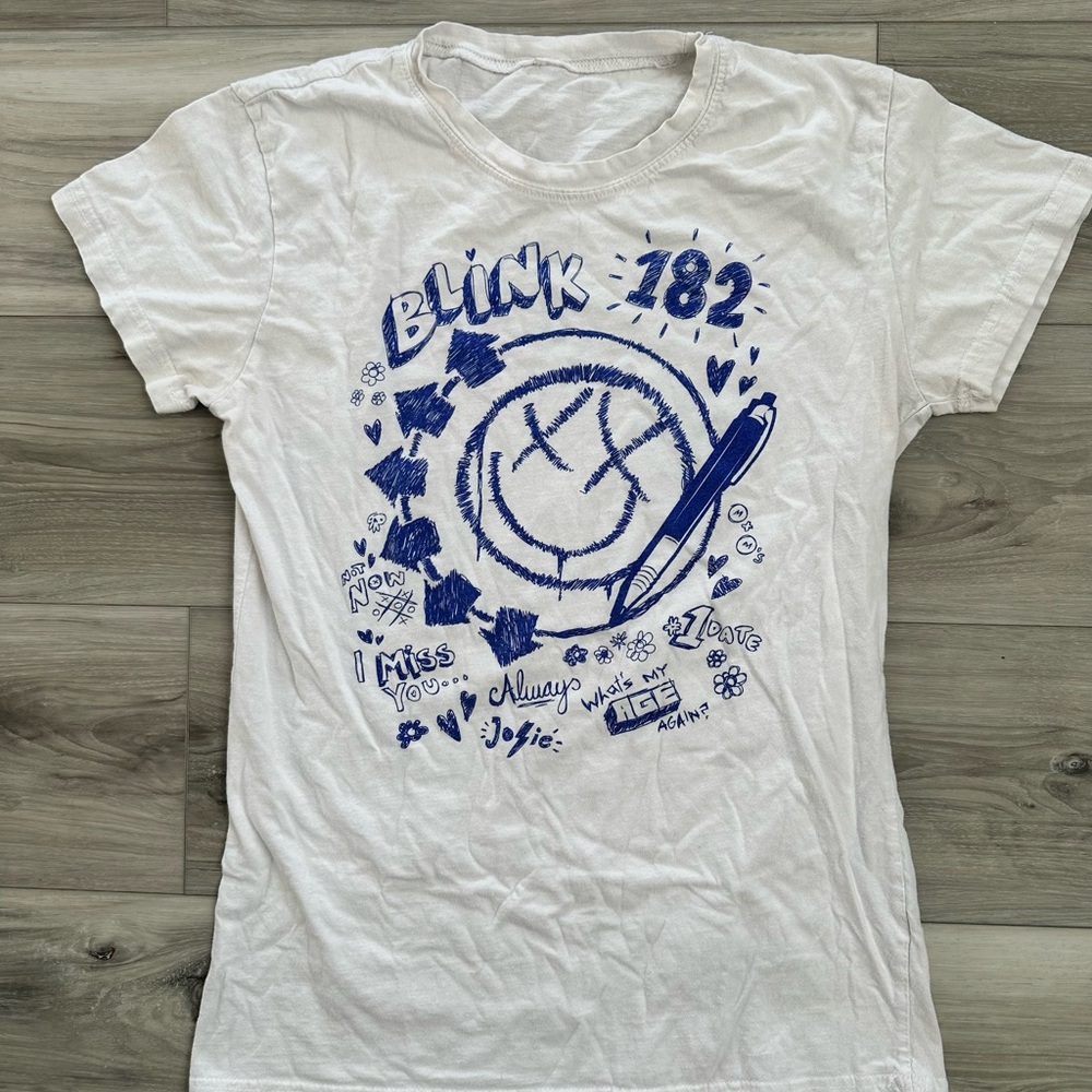 Blink-182 White Graphic Tee